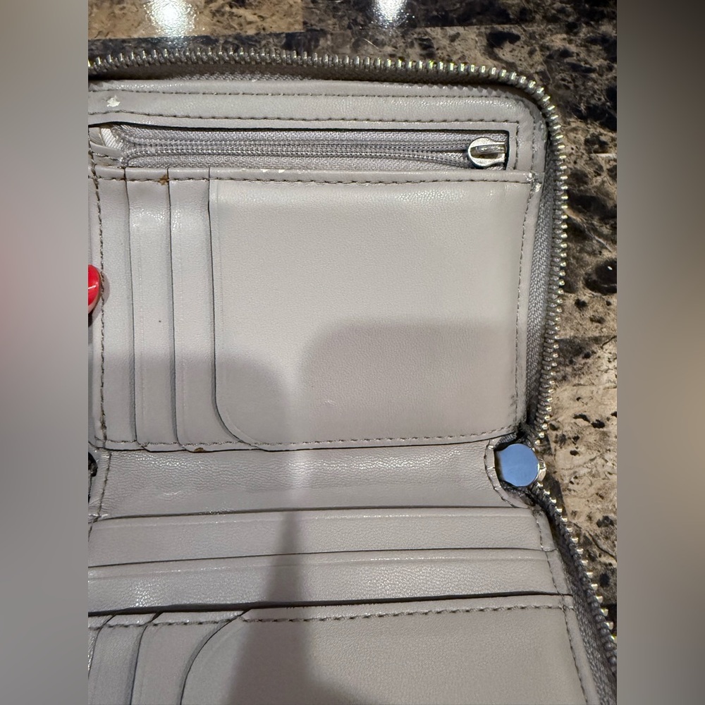 Kate Spade Staci Small Colorblock Zip Around Wallet – Parchment/Grey - Picture 11 of 16